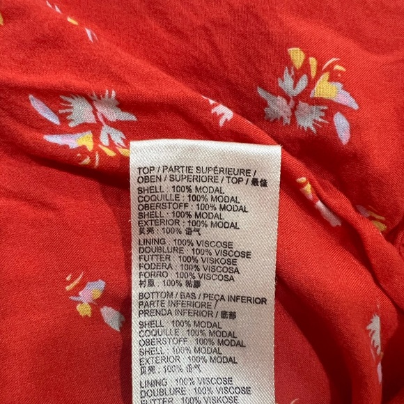 Free People Cherry Hearts Kaia Set Red Orange Large - Picture 6 of 9